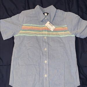 Short sleeved button down boys 7-8